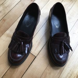 Tod's women's loafers in oxblood - hardly worn!